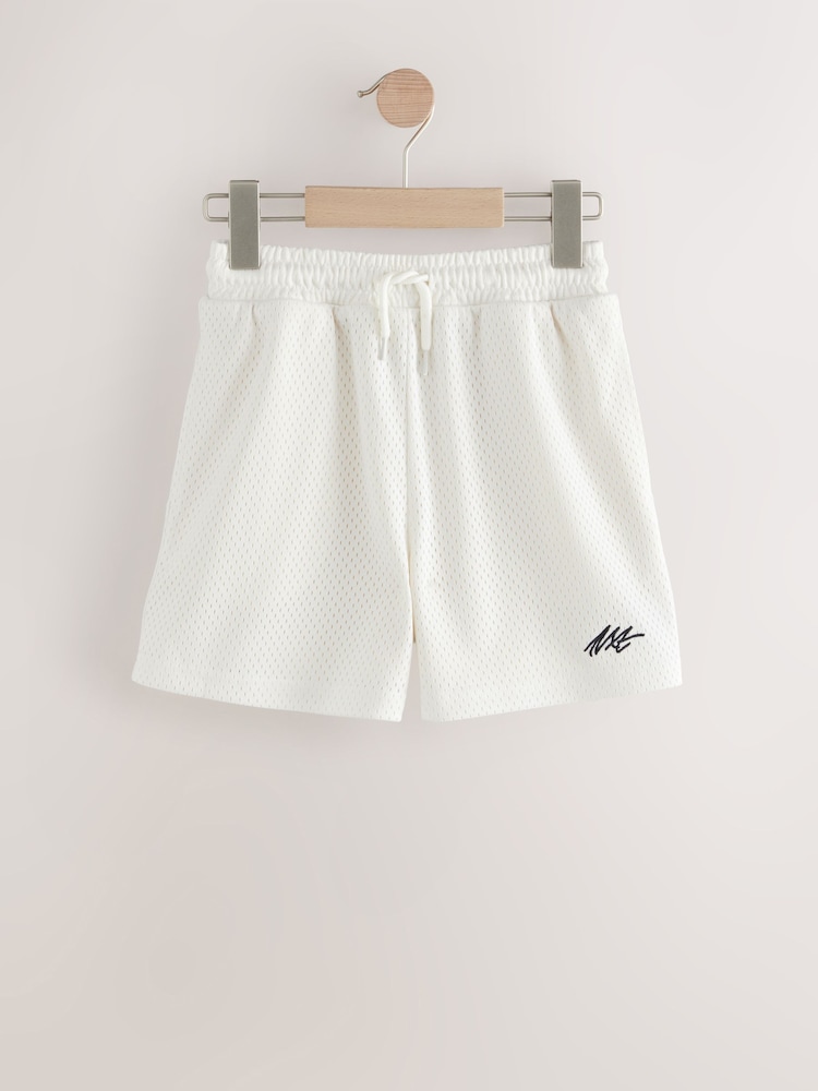 Ecru Cream Mesh Sport Shorts (3-16yrs) - Image 1 of 4