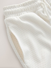 Ecru Cream Mesh Sport Shorts (3-16yrs) - Image 4 of 4