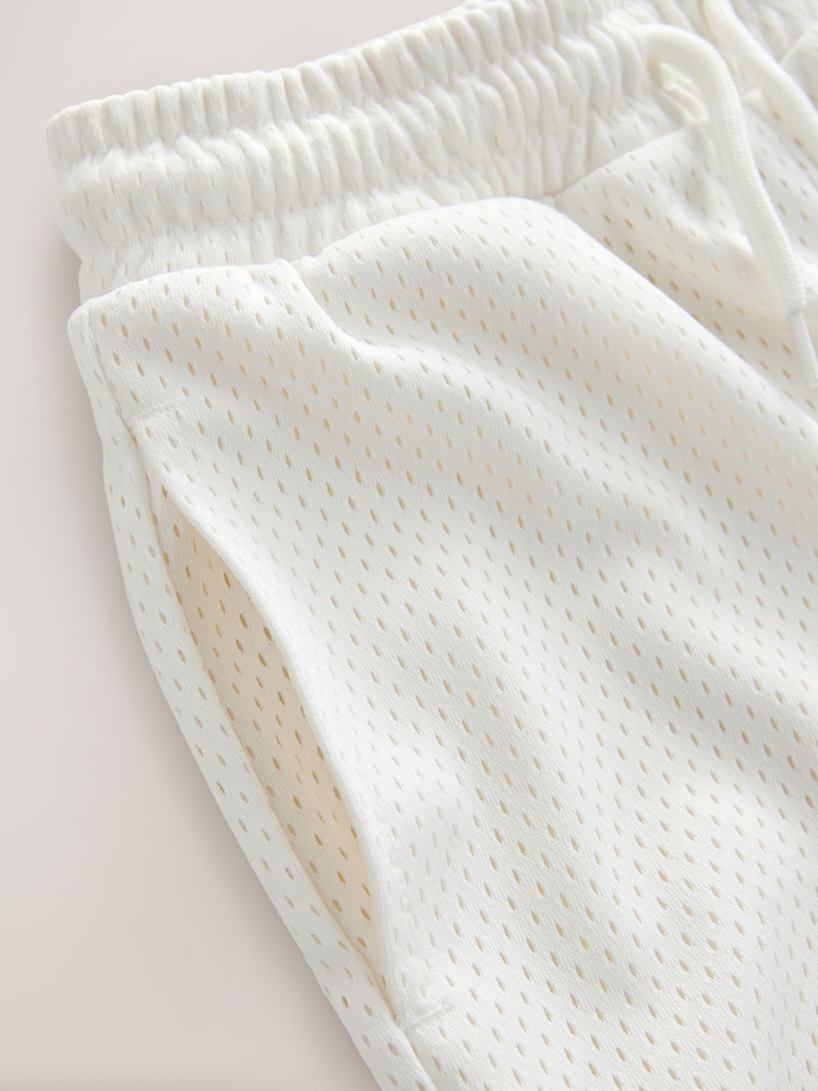 Ecru Cream Mesh Sport Shorts (3-16yrs) - Image 4 of 4