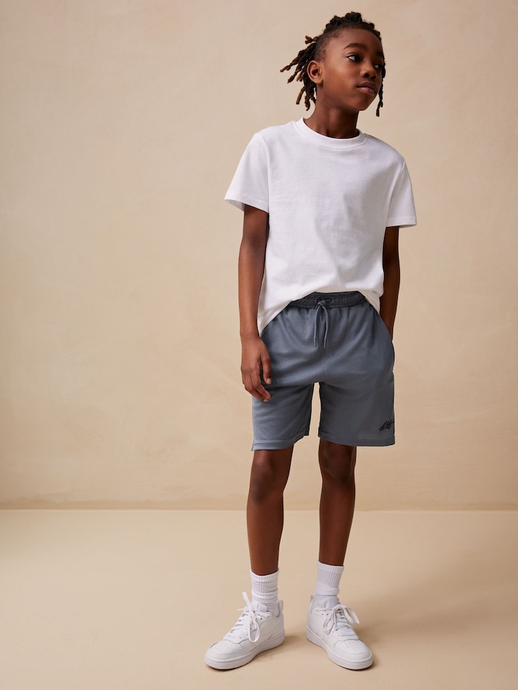 Grey Textured Sport Shorts (3-16yrs) - Image 1 of 9