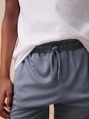 Grey Textured Sport Shorts (3-16yrs) - Image 4 of 9