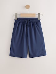 Navy Blue Textured Sport Shorts (3-16yrs) - Image 1 of 4