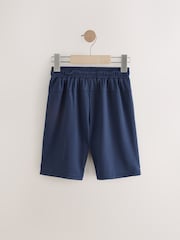 Navy Blue Textured Sport Shorts (3-16yrs) - Image 2 of 4