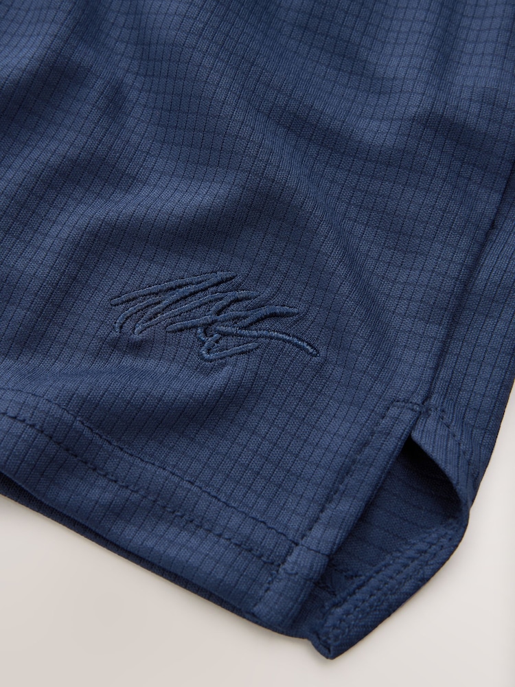 Navy Blue Textured Sport Shorts (3-16yrs) - Image 4 of 4