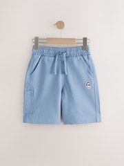 Mid Blue 100% Cotton Carpenter Shorts (3-16yrs) - Image 1 of 4