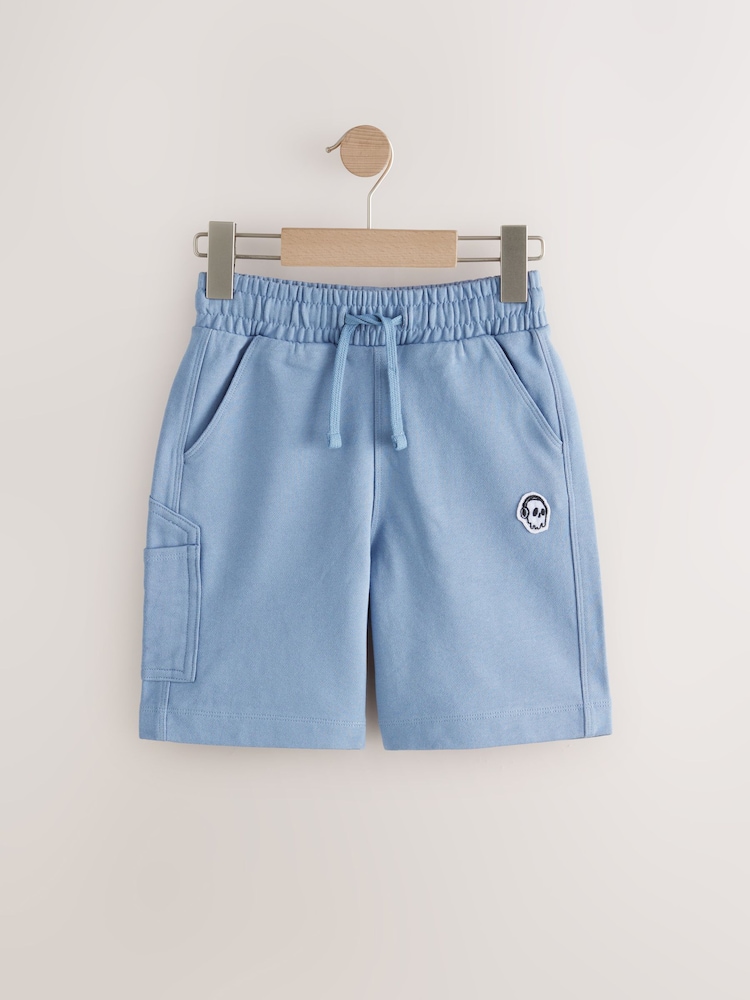 Mid Blue 100% Cotton Carpenter Shorts (3-16yrs) - Image 1 of 4