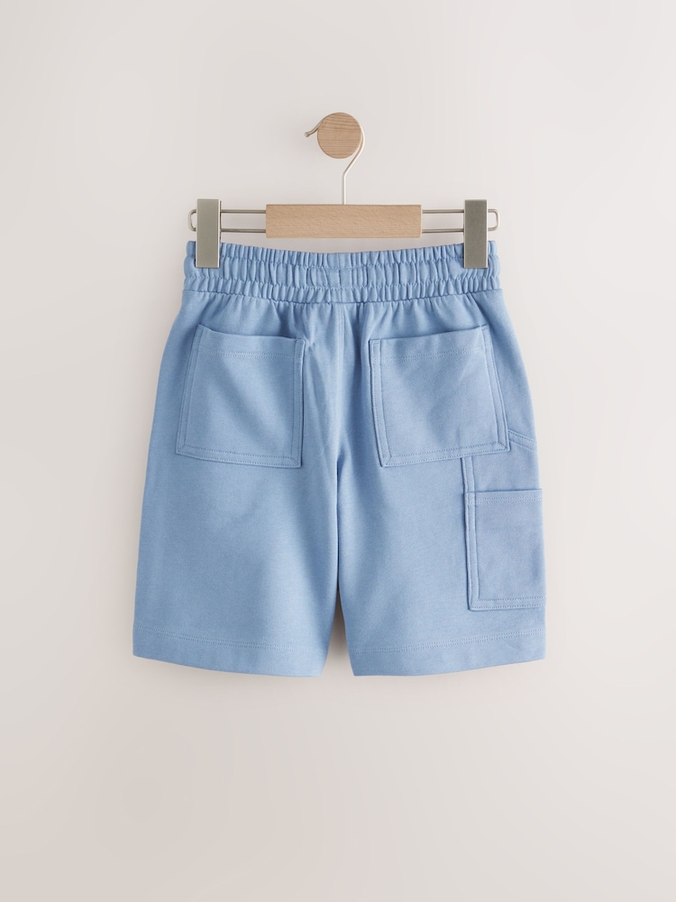 Mid Blue 100% Cotton Carpenter Shorts (3-16yrs) - Image 2 of 4