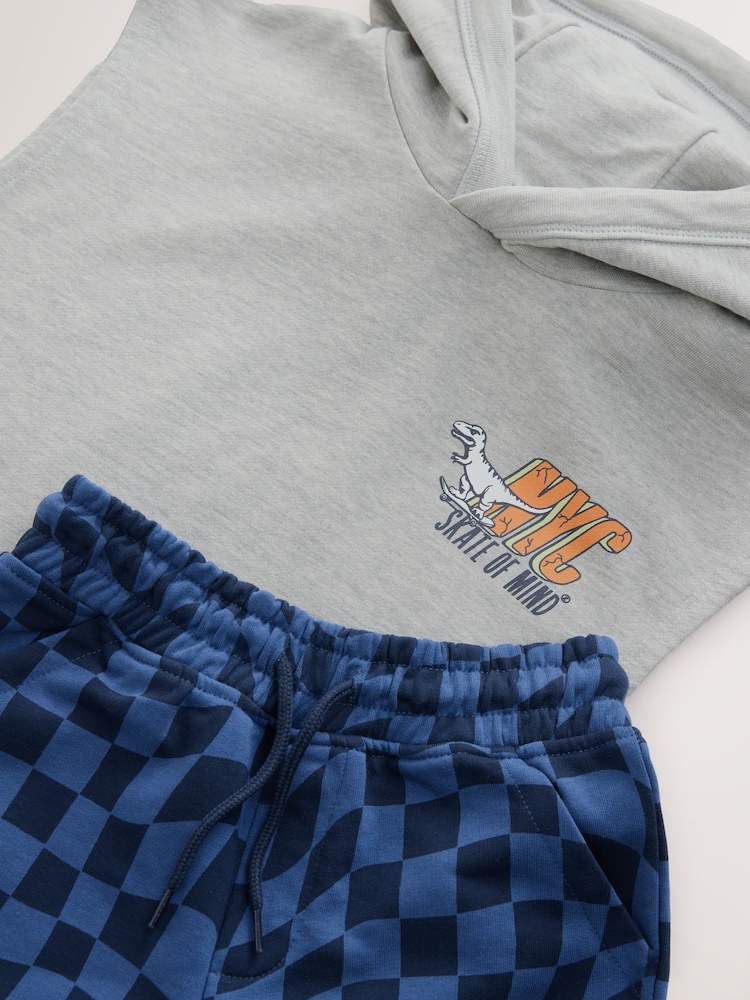 Blue Sleeveless Hoodie And Joggers Graphic Set (3-16yrs) - Image 9 of 9 Blue Sleeveless Hoodie And Joggers Graphic Set (3-16yrs) - Image 9 of 9