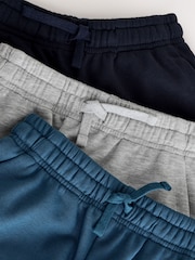 Navy/Blue/Grey Sporty Fit Basic Shorts 3 Pack (3-16yrs) - Image 6 of 7