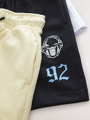 Bela/rumena/črna - Graphic Jersey Shorts 3 Pack (3-16yrs) - Slika 3 iz 3