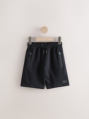 Black/White Zip Sweat Shorts 2 Pack (3-16yrs) - Image 3 of 7