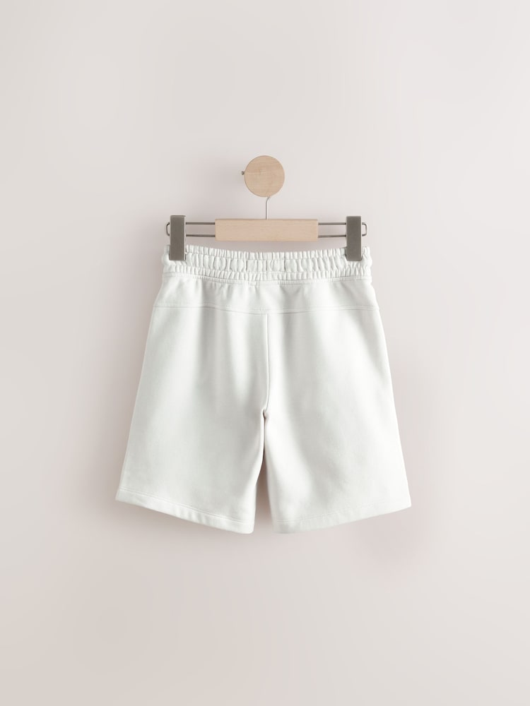 Black/White Zip Sweat Shorts 2 Pack (3-16yrs) - Image 4 of 7