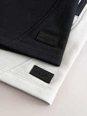 Black/White Zip Sweat Shorts 2 Pack (3-16yrs) - Image 7 of 7