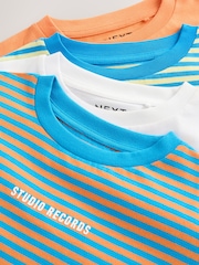 Bright Orange Stripe Oversized T-Shirts 4 Pack (3-16yrs) - Image 8 of 9