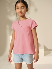 Blue/Pink/White Daisy Trim T-Shirts 3 Pack (1.5-16yrs) - Image 2 of 6