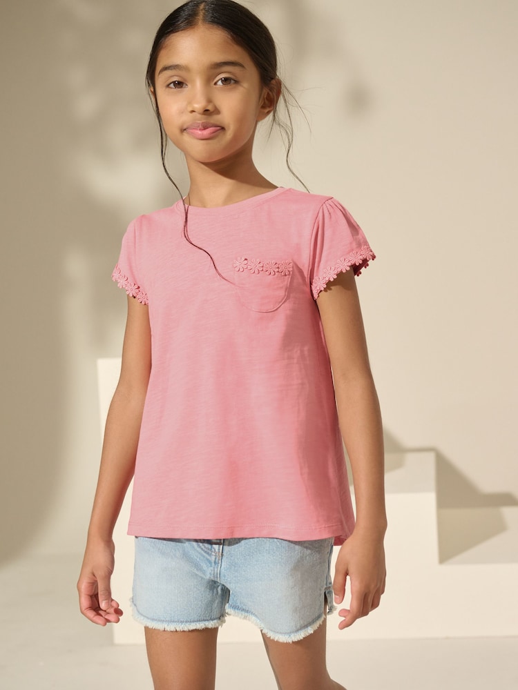 Modra/roza/bela - Daisy Trim majica 3 Pack (1.5-16yrs) - Slika 2 iz 6 Modra/roza/bela - Daisy Trim majica 3 Pack (1.5-16yrs) - Slika 2 iz 6