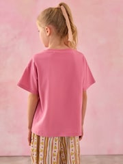 Rosa/azul/blanco - Pack de 3 camisetas oversize con eslogan playero (3-16 años) - Imagen 3 de 6