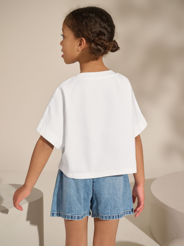 White Boxy Bows T-Shirt (3-16yrs) - Image 3 of 4