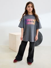 Charcoal Grey Oversized Oasis License Band T-Shirt (3-16yrs) - Image 4 of 8
