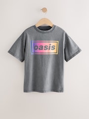 Charcoal Grey Oversized Oasis License Band T-Shirt (3-16yrs) - Image 5 of 8