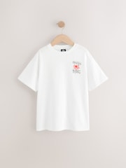 Blanc - T-shirt oversize rouge Hot Chili Peppers Band (3-16ans) - Image 5 de 8