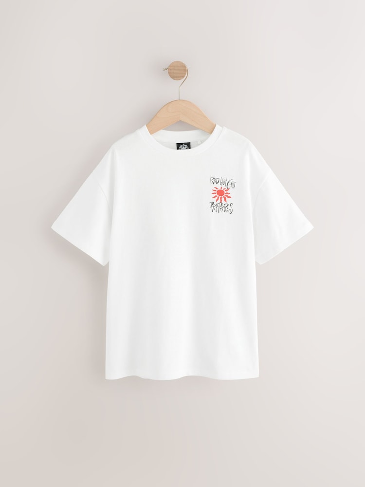 Blanc - T-shirt oversize rouge Hot Chili Peppers Band (3-16ans) - Image 5 of 8