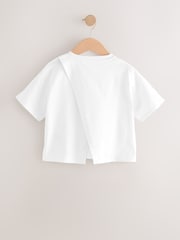 White Gold Sequin Heart Print T-Shirt (3-16yrs) - Image 2 of 4