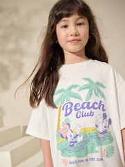 Branco - Camiseta grande de lantejoulas Minnie Mouse License 100% algodão (3-16anos) - Imagem 1 de 7