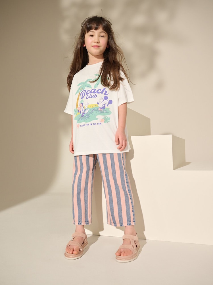 Branco - Camiseta grande de lantejoulas Minnie Mouse License 100% algodão (3-16anos) - Imagem 2 de 7