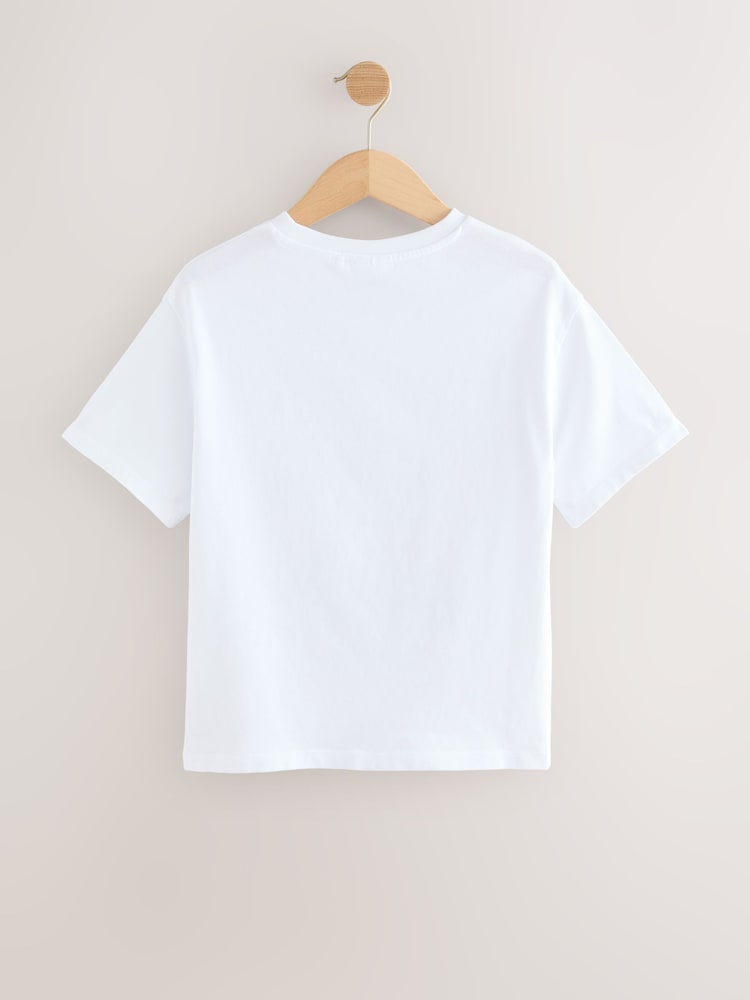 Wit - Oversized Minnie Mouse licentie 100% katoenen T-shirt met Pailletten (3-16jr) - Image 5 of 7
