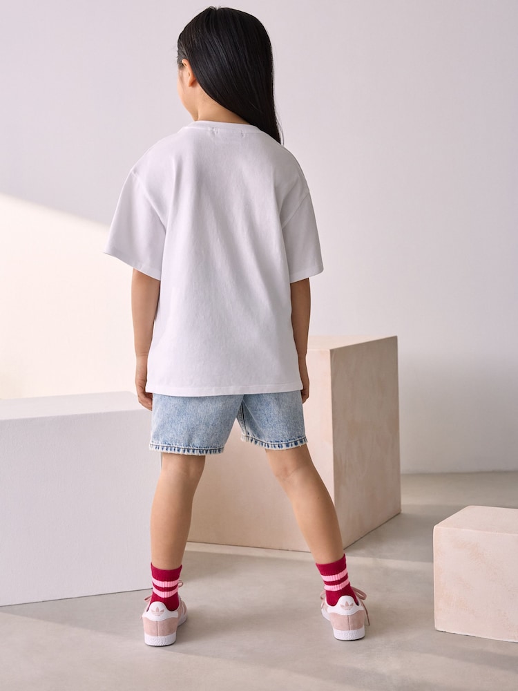 White 100% Cotton Kuromi & Melody Oversized License Graphic T-Shirt (3-16yrs) - Image 3 of 8