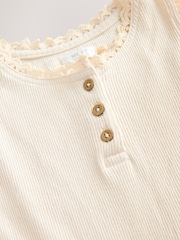 Ecru Tiered Skirt 100% Cotton Dress (3-12yrs) - Image 7 of 8