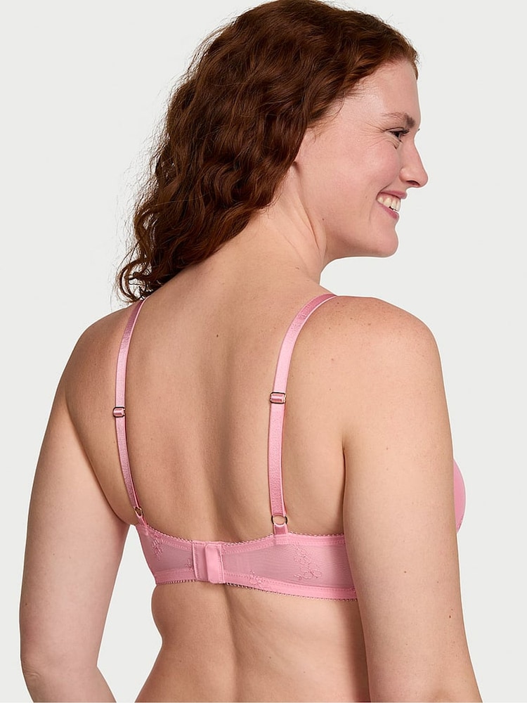 Victoria's Secret Pink Hope Push Up Pretty Petals Embroidered Bra - Image 2 of 3 Victoria's Secret Pink Hope Push Up Pretty Petals Embroidered Bra - Image 2 of 3