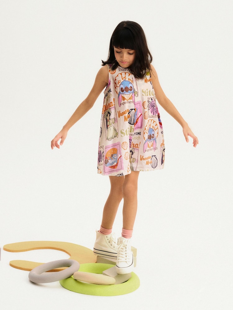 Cream Lilo and Stitch Playsuit (3-16yrs) - Image 1 of 7