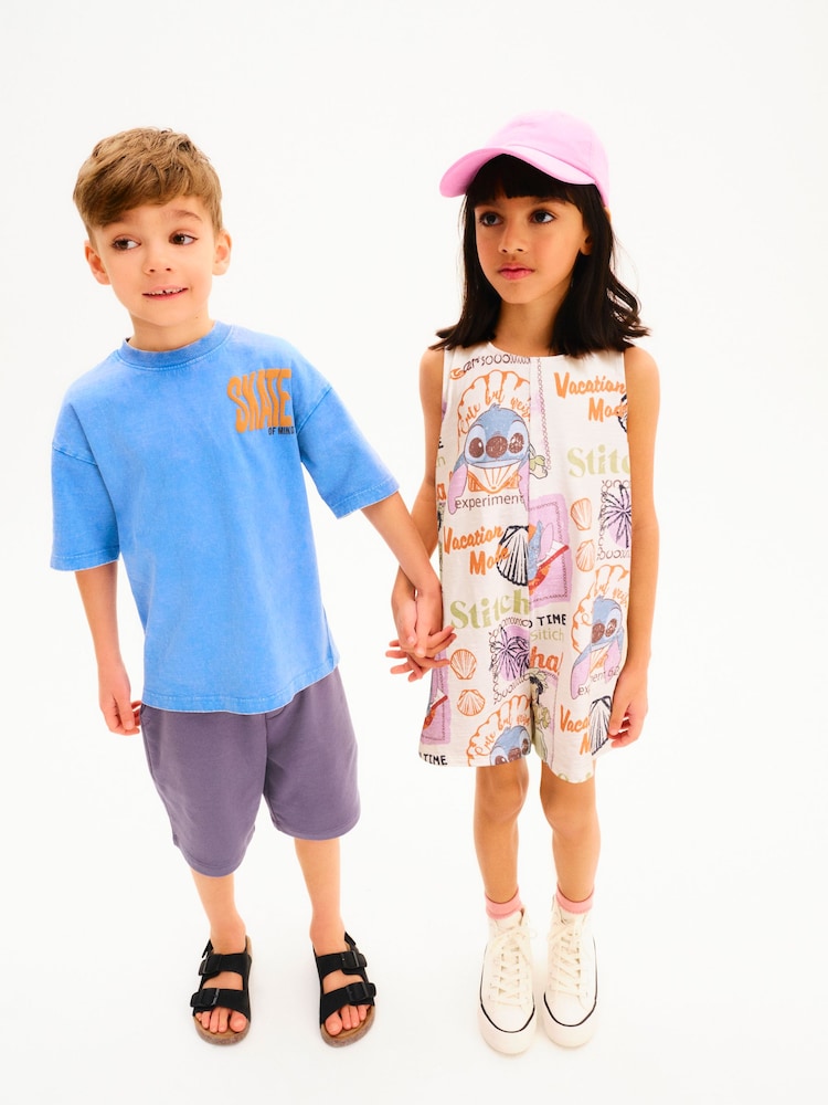 Cream Lilo and Stitch Playsuit (3-16yrs) - Image 2 of 7