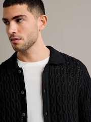 Only & Sons Black Cable Knitted Cardigan - Image 1 of 5