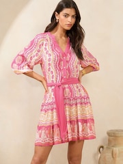 Vestido camisero mini con mangas 3/4 de Lipsy Beach - Imagen 1 de 5