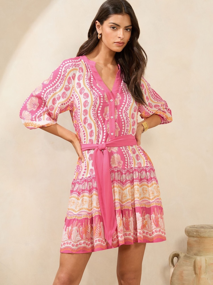 Vestido camisero mini con mangas 3/4 de Lipsy Beach - Imagen 1 de 5