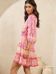 Vestido camisero mini con mangas 3/4 de Lipsy Beach - Imagen 3 de 5