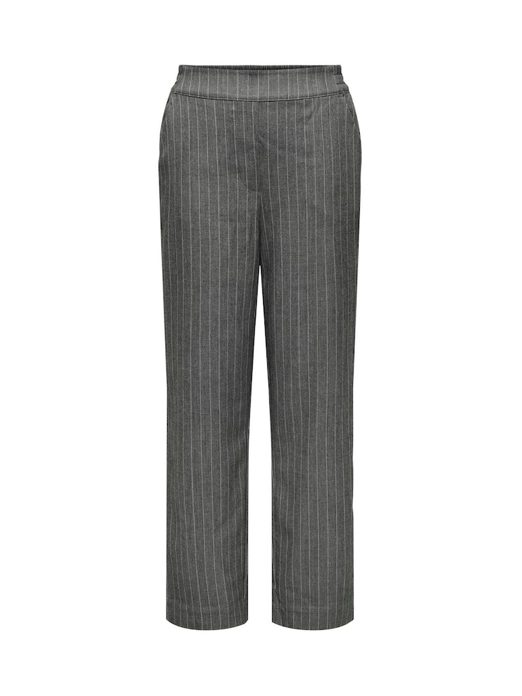 JDY Grey Wide Leg Stripe Trousers - Image 2 of 3
