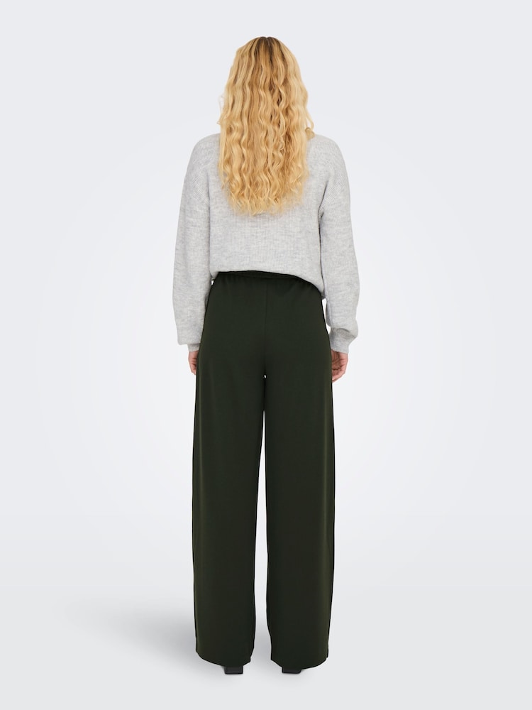 JDY Grey Wide Leg Stretch Trousers - Image 2 of 5