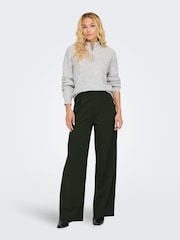 JDY Grey Wide Leg Stretch Trousers - Image 3 of 5
