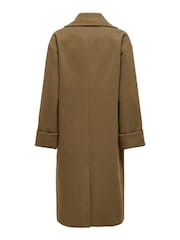JDY Brown Long Tailored Coat - Image 3 of 3