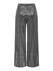 JDY Grey Wide Leg Metallic Shimmer Party Suit Trousers - Image 4 of 4