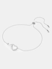 Swarovski White Infinity And Heart Rhodium Plated Bracelet - Image 2 of 5