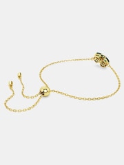 Swarovski Green Mixed Cuts Clover Gold-Tone Plated Idyllia Bracelet - Image 4 of 5