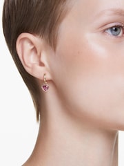 Swarovski Red Heart Gold-Tone Plated Chroma Drop Earrings - Image 5 of 5