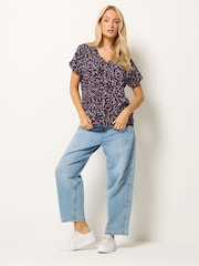 M&Co Purple Button Through Blouse - Image 2 of 6