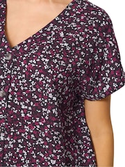 M&Co Purple Button Through Blouse - Image 4 of 6
