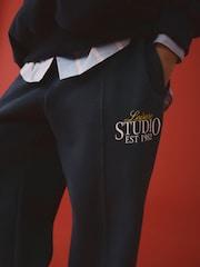 Bleu marine - Pantalon de jogging à jambes larges (3-16ans) - Image 4 of 8
